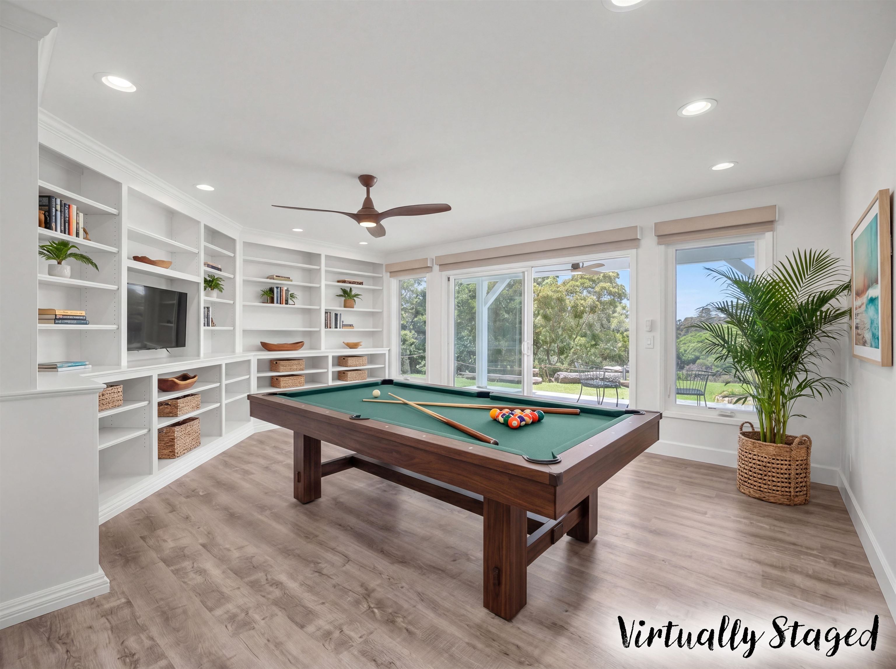 50 Eono Place Haiku, HI 96708 - Photo 28 of 50 a living room with furniture pool table and a flat screen tv