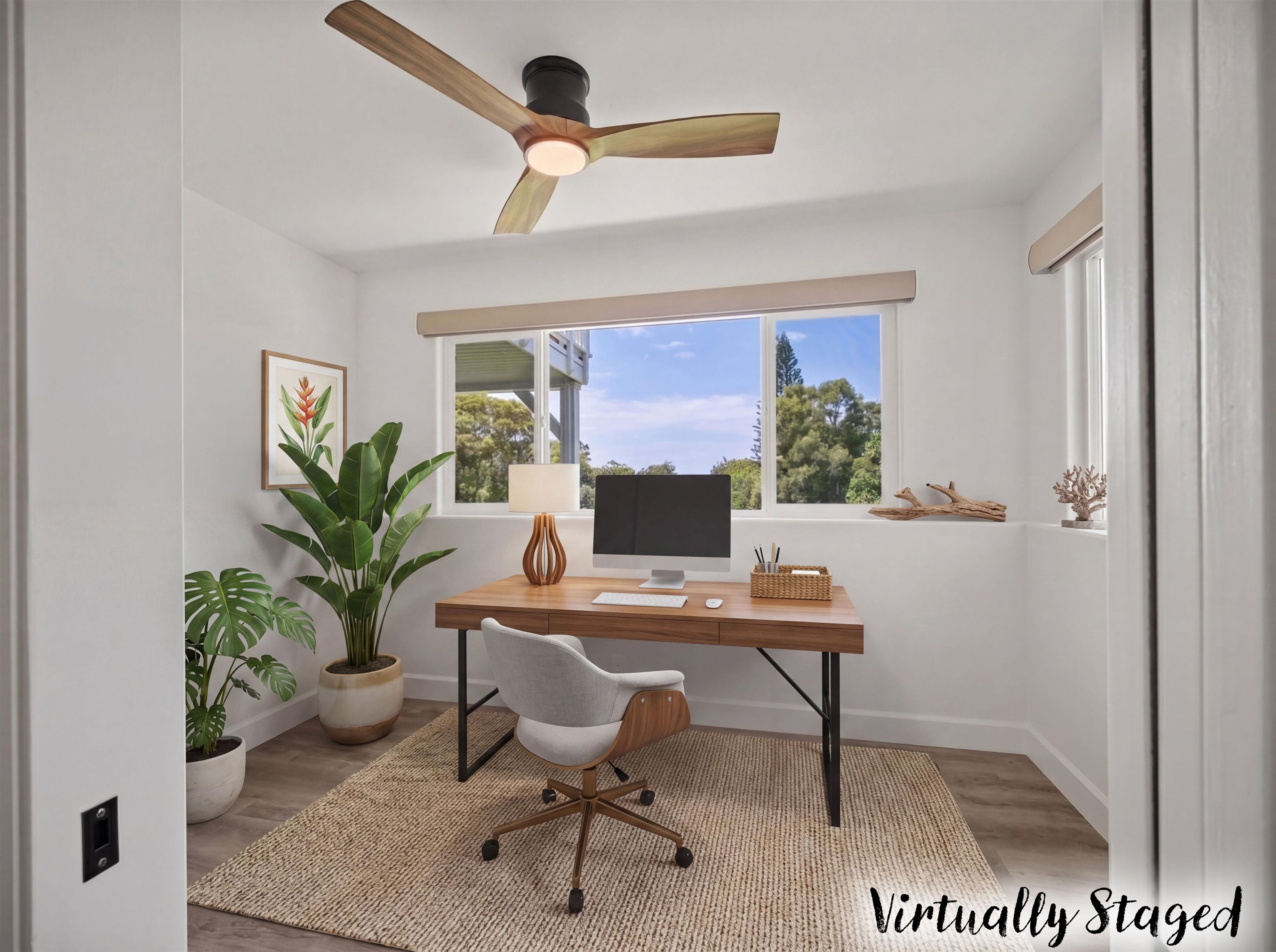 50 Eono Place Haiku, HI 96708 - Photo 34 of 50 a workspace with furniture and a potted plant