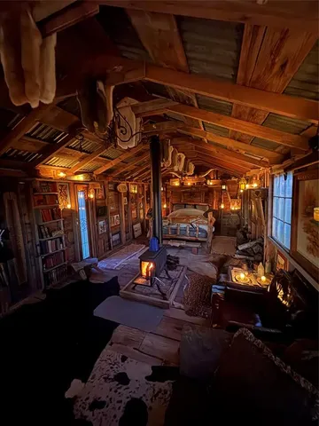 a view of a garage with stuff