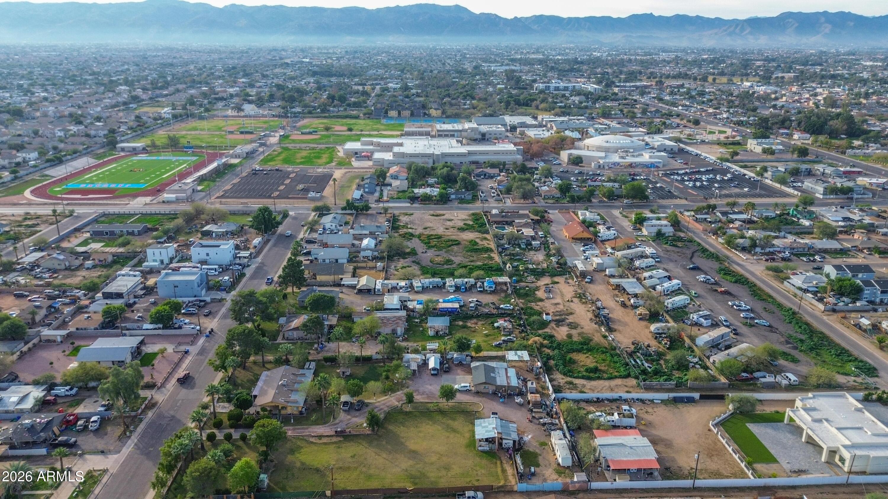 832 East Roeser Road Phoenix, AZ 85040 - Photo 14 of 47 an aerial view of residential house and lake view