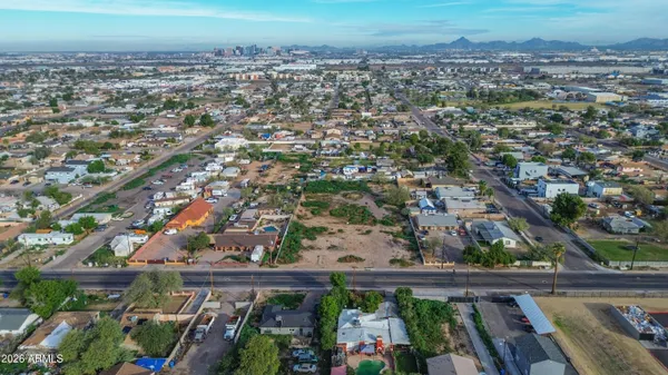 an aerial view of multiple house
