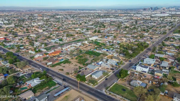 an aerial view of a city
