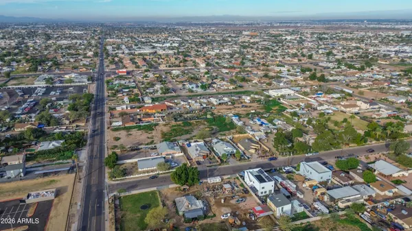 an aerial view of multiple house