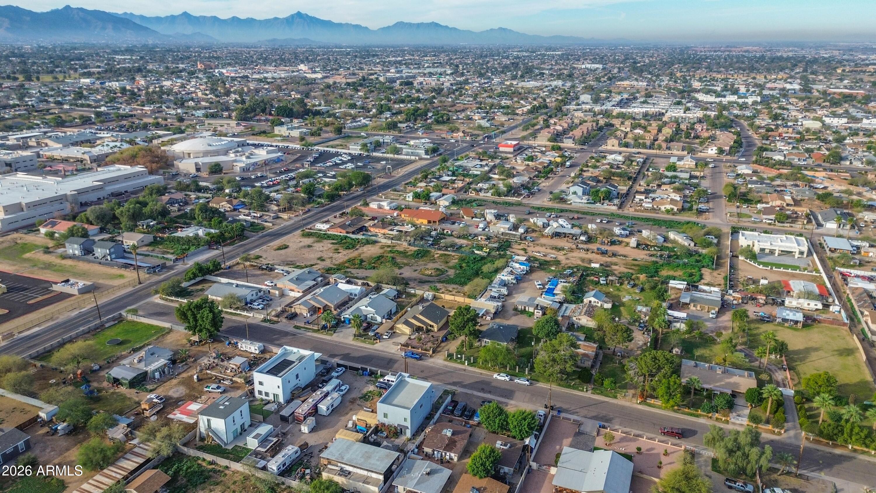 832 East Roeser Road Phoenix, AZ 85040 - Photo 9 of 47 an aerial view of residential houses with city view
