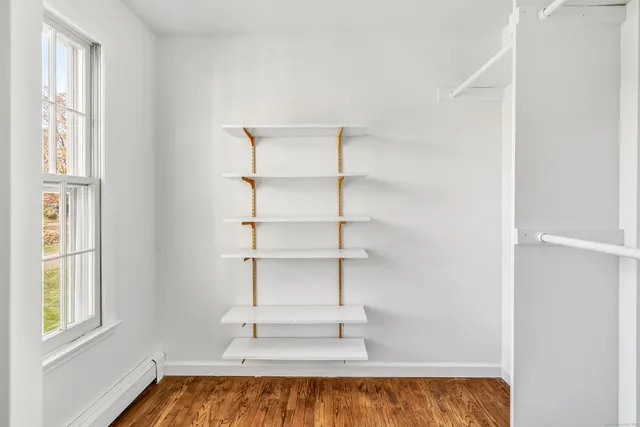 a bathroom with a window