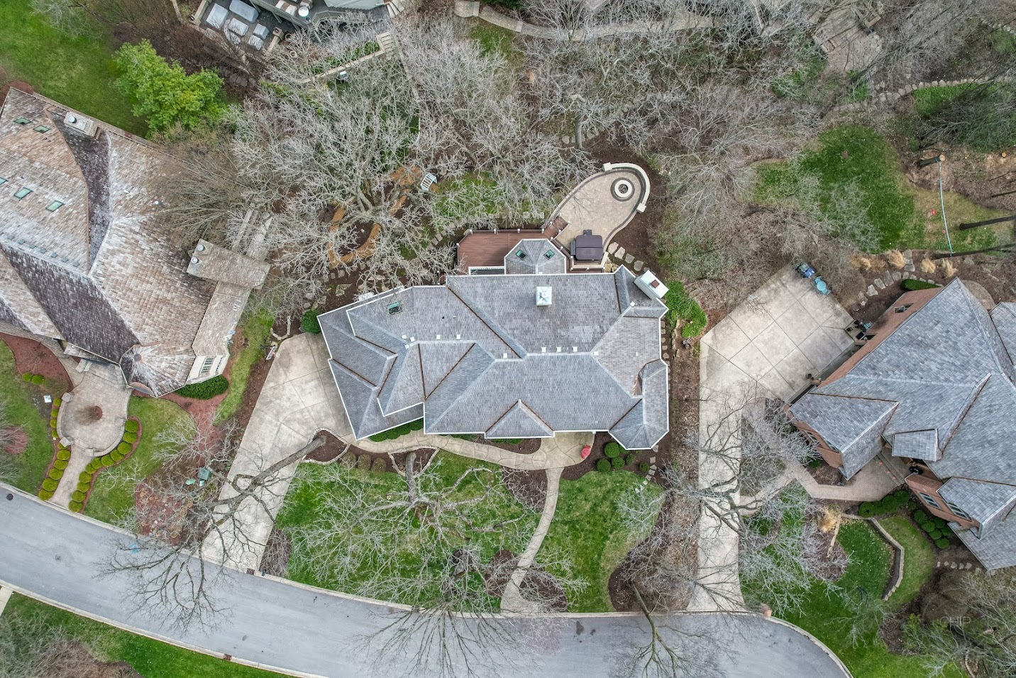 208 Crooked Tree Court Naperville, IL 60565 - Photo 90 of 97 an aerial view of a house with a yard and a large tree