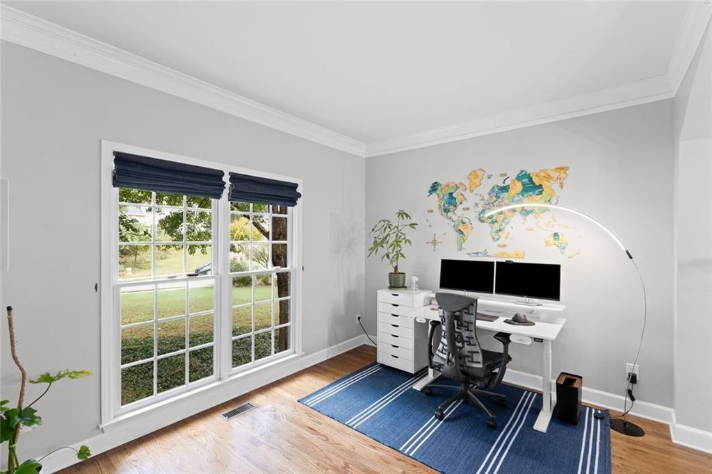 475 Laurian View Court Roswell, GA 30075 - Photo 10 of 66 a view of a workspace with furniture and a window