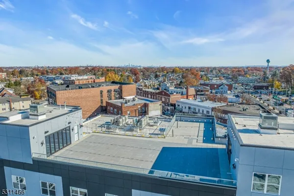 a view of a city with an ocean view