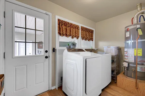 a room with storage and utility