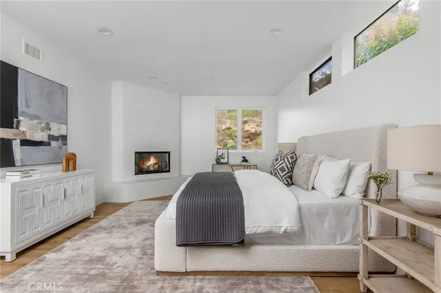 a view of an empty room with empty racks