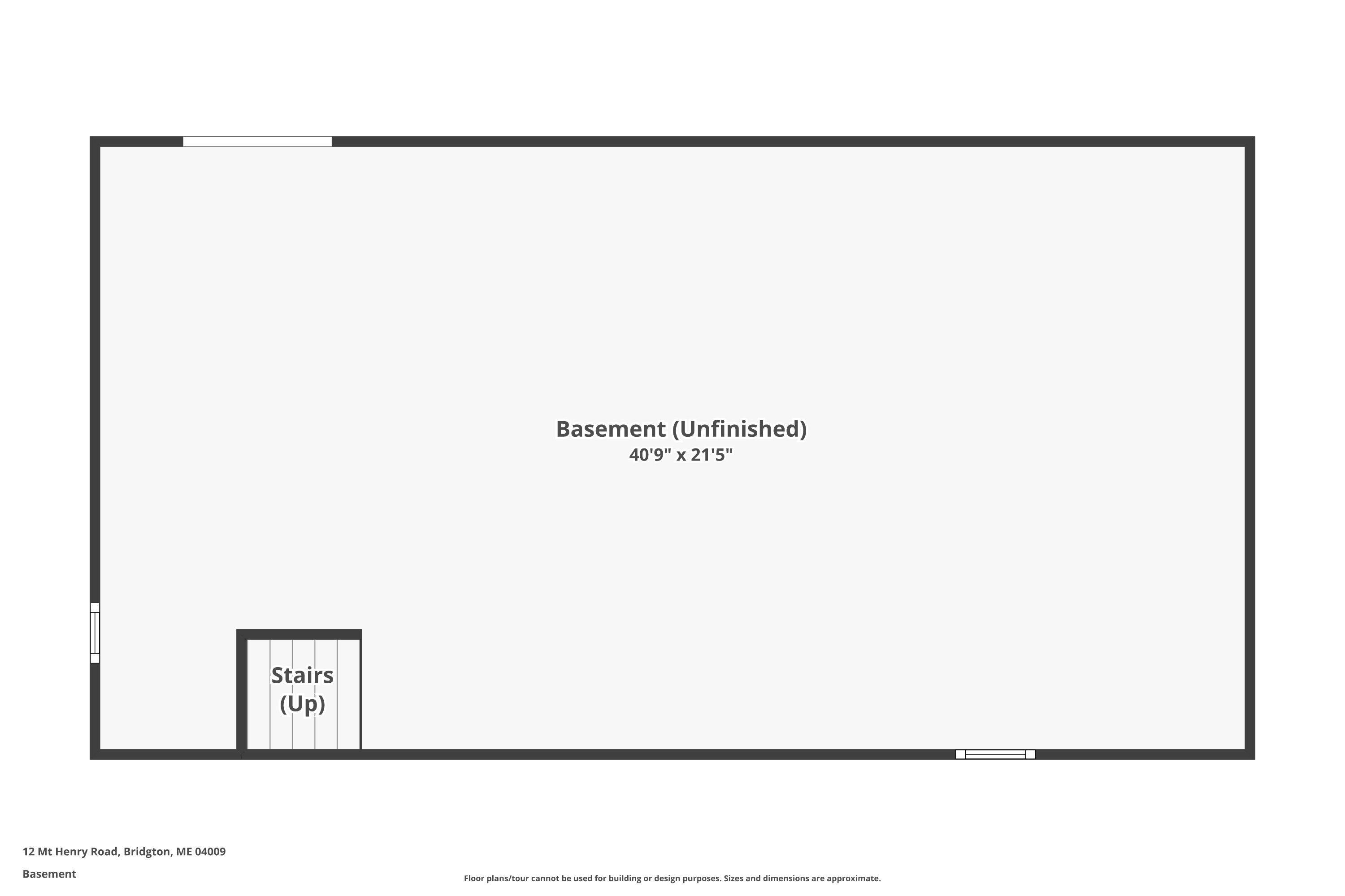 12 Mt Henry Road Bridgton, ME 04009 - Photo 28 of 29 Basement - Floor Plan