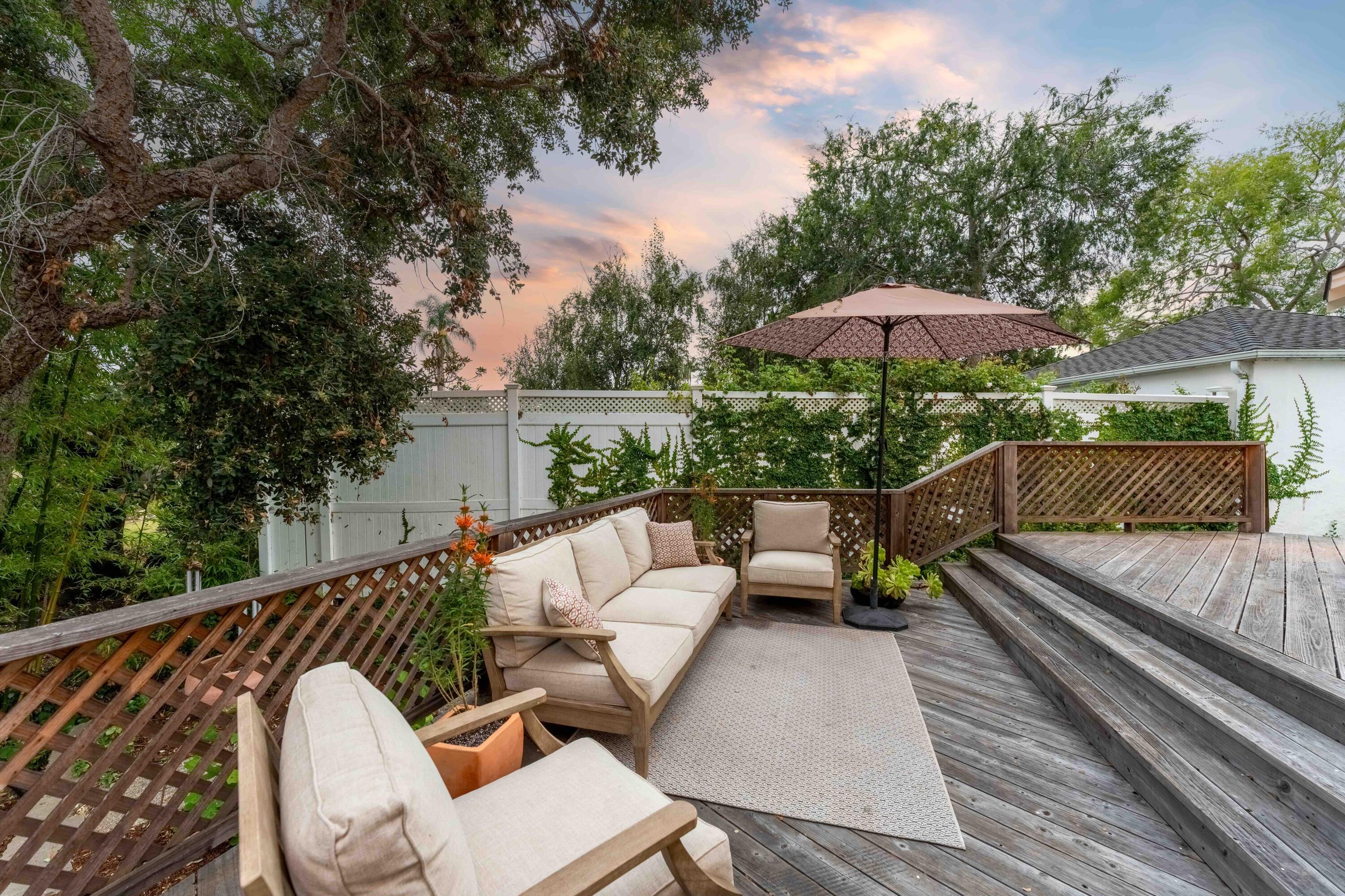 329 Arden Road Santa Barbara, CA 93105 - Photo 6 of 46 Twilight patio - 329 Arden Road 93105