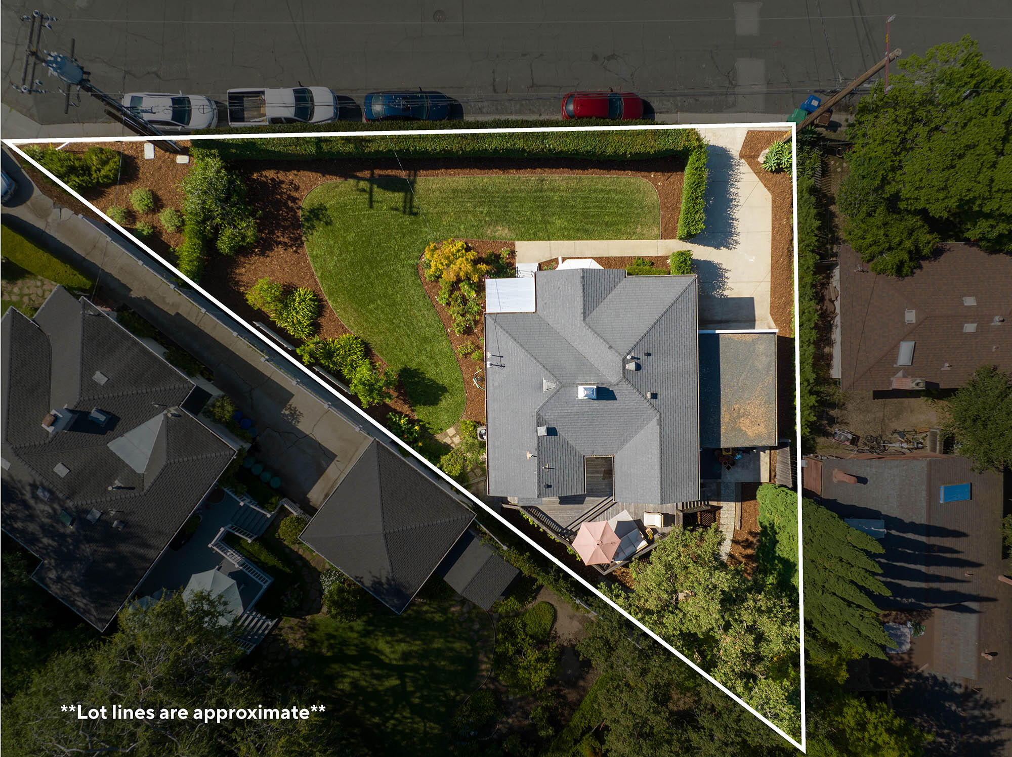 329 Arden Road Santa Barbara, CA 93105 - Photo 10 of 46 Aerial Lot markers - 329 Arden Road