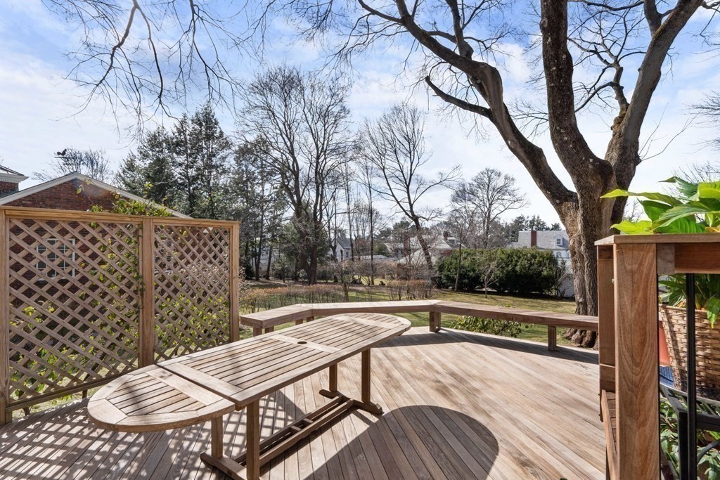 27 Nobscot Road Newton, MA 02459 - Photo 18 of 25 a view of a balcony with two chairs and a table