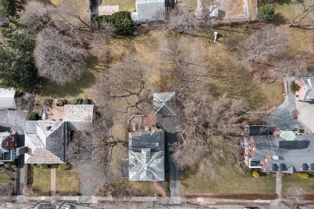 27 Nobscot Road Newton, MA 02459 - Photo 21 of 25 an aerial view of a house with a yard