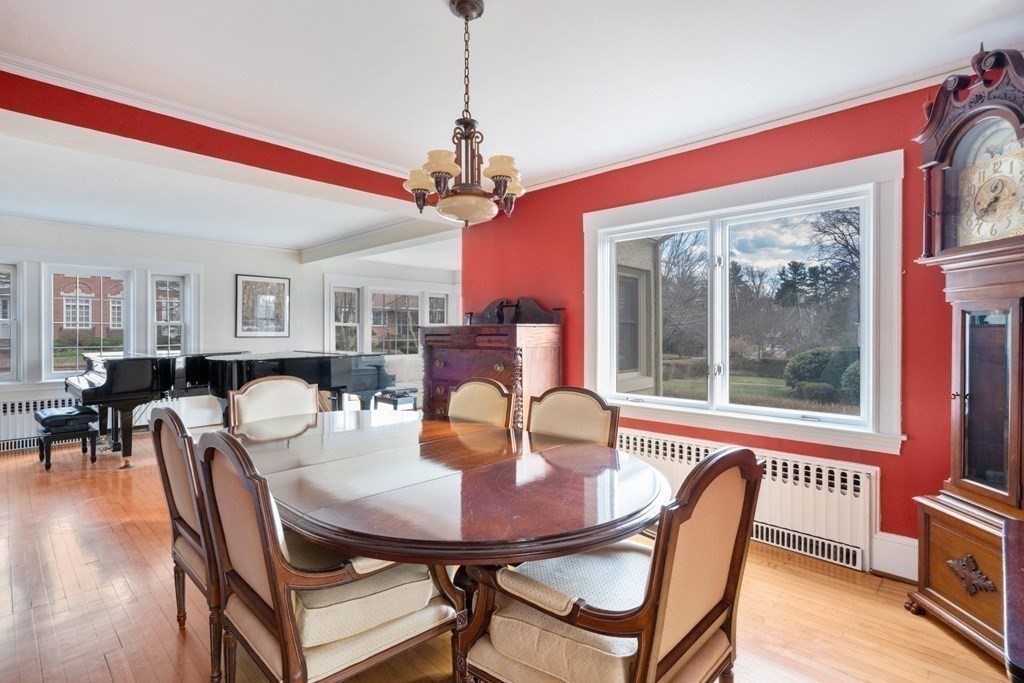 27 Nobscot Road Newton, MA 02459 - Photo 6 of 25 a view of a dining room with furniture window and wooden floor