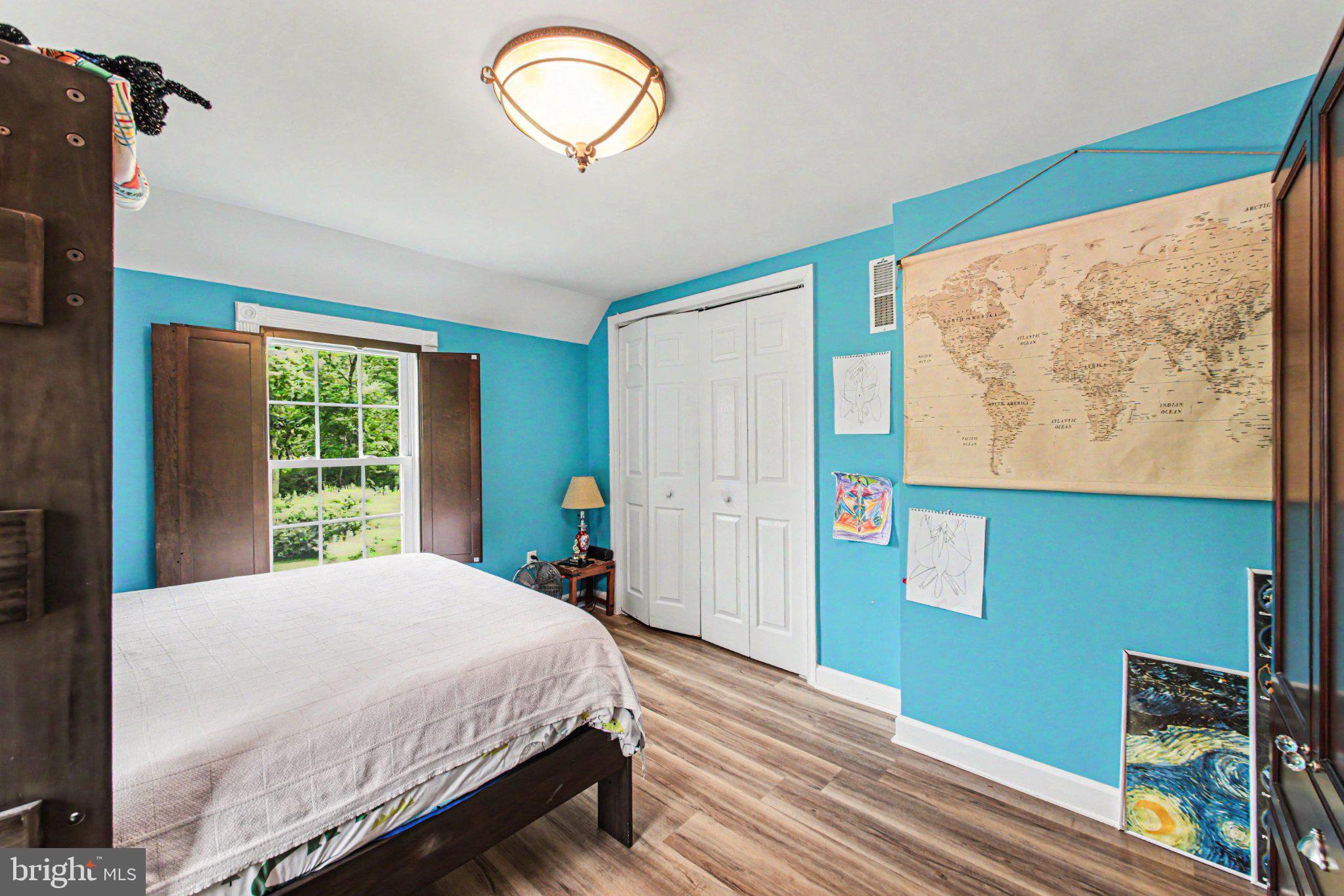 6287 Old Zion Road Warrenton, VA 20187 - Photo 17 of 69 Bright blue retreat with world map.