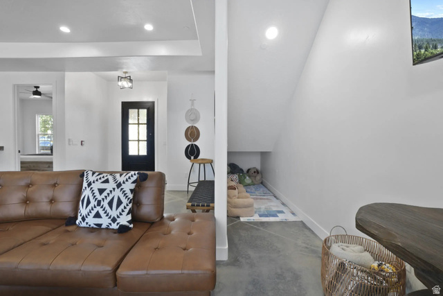 4346 Canterbury Road Hurricane, UT 84737 - Photo 11 of 37 Living room featuring recessed lighting and ceiling fan