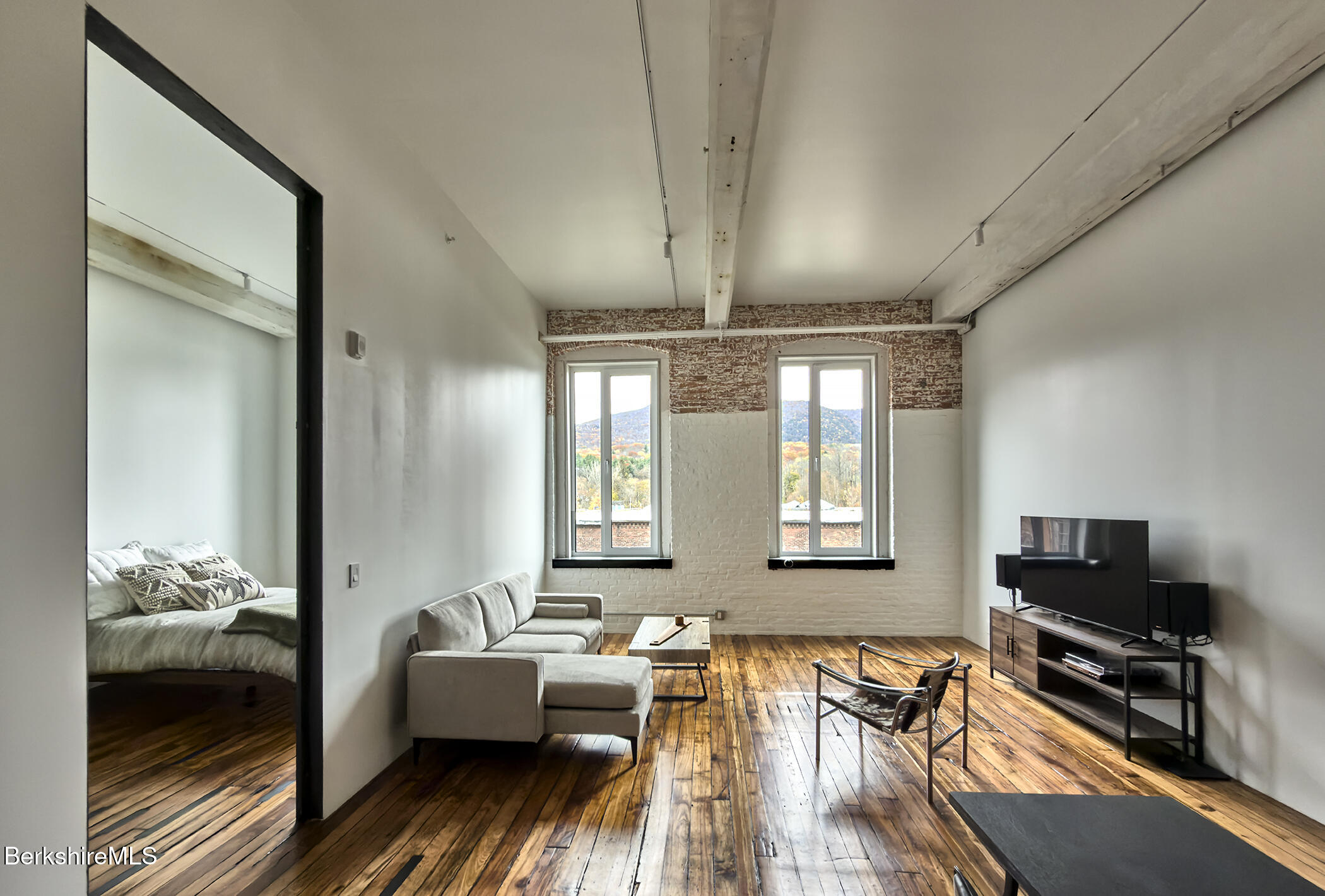 520 State Road, Unit 205 North Adams, MA 01247 - Photo 8 of 17 a outdoor living space with furniture and a flat screen tv