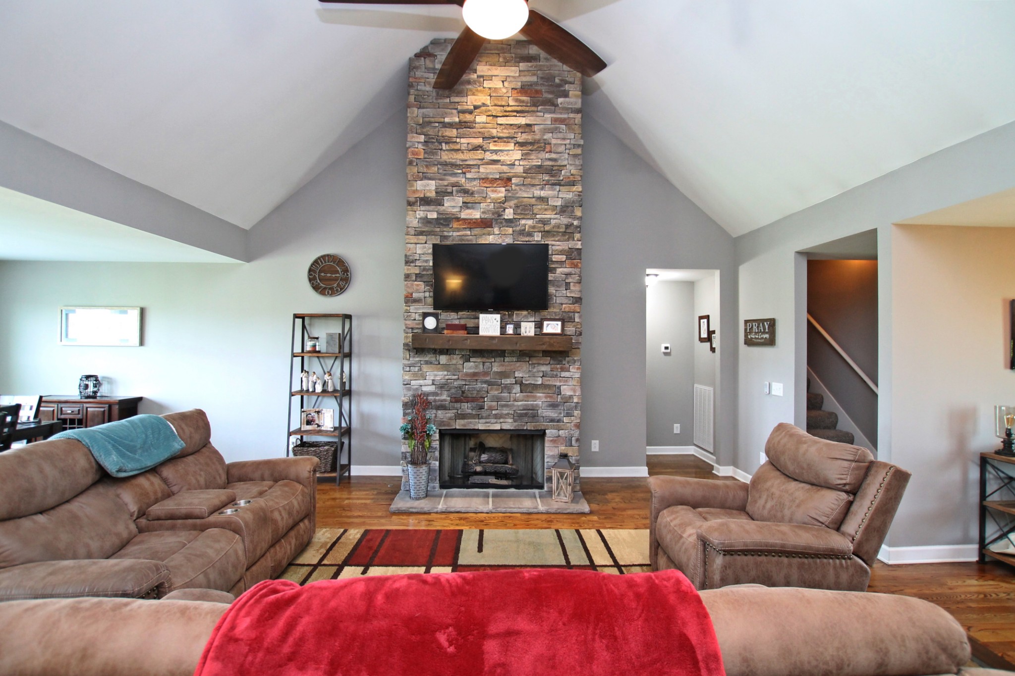5191 Rippy Road Cross Plains, TN 37049 - Photo 4 of 48 a living room with furniture and a fireplace