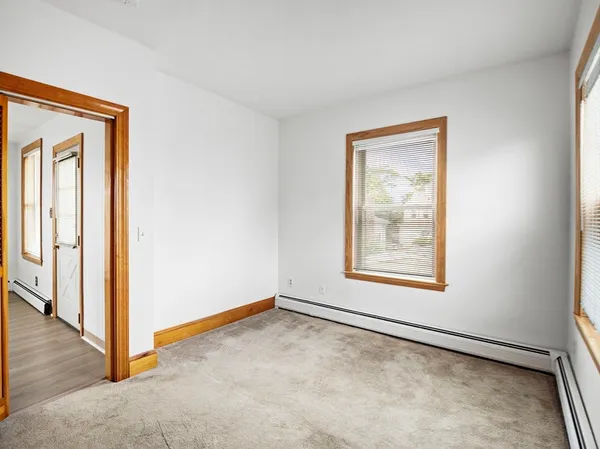 an empty room with a window