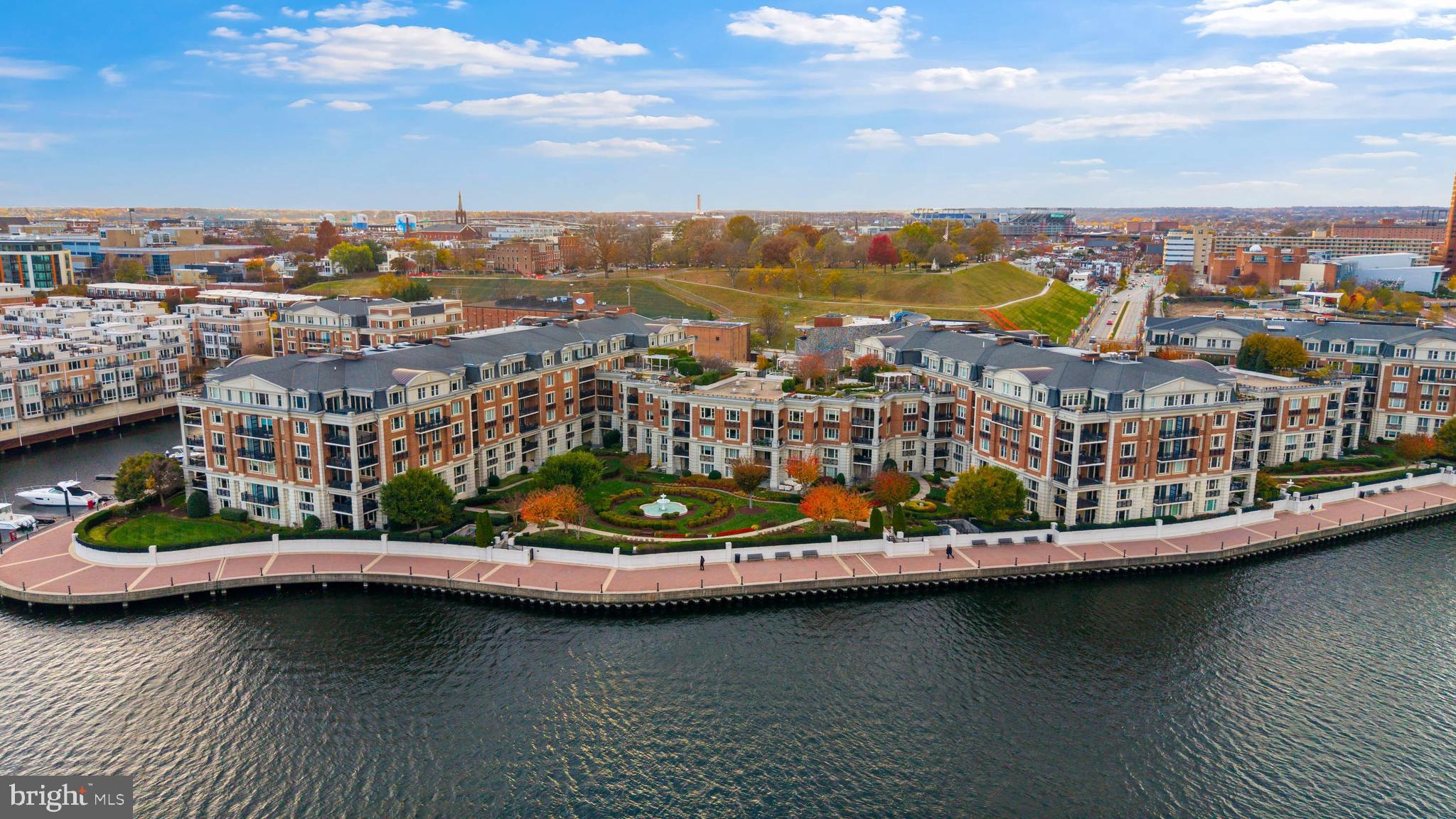 801 Key Highway, Unit 436 Baltimore, MD 21230 - Photo 25 of 27 an aerial view of residential houses with lake view