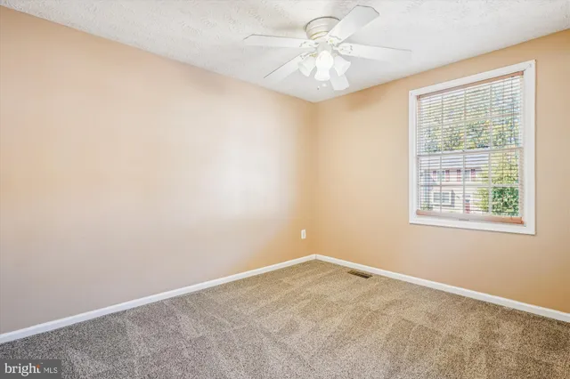 an empty room with closet