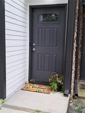 a view of a entryway door of the house