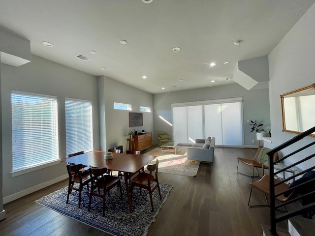 808 Fisher Street, Unit A Houston, TX 77018 - Photo 13 of 33 a living room with furniture dining room and wooden floor