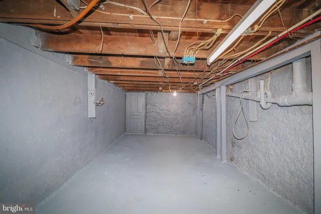 a view of a room that has a window