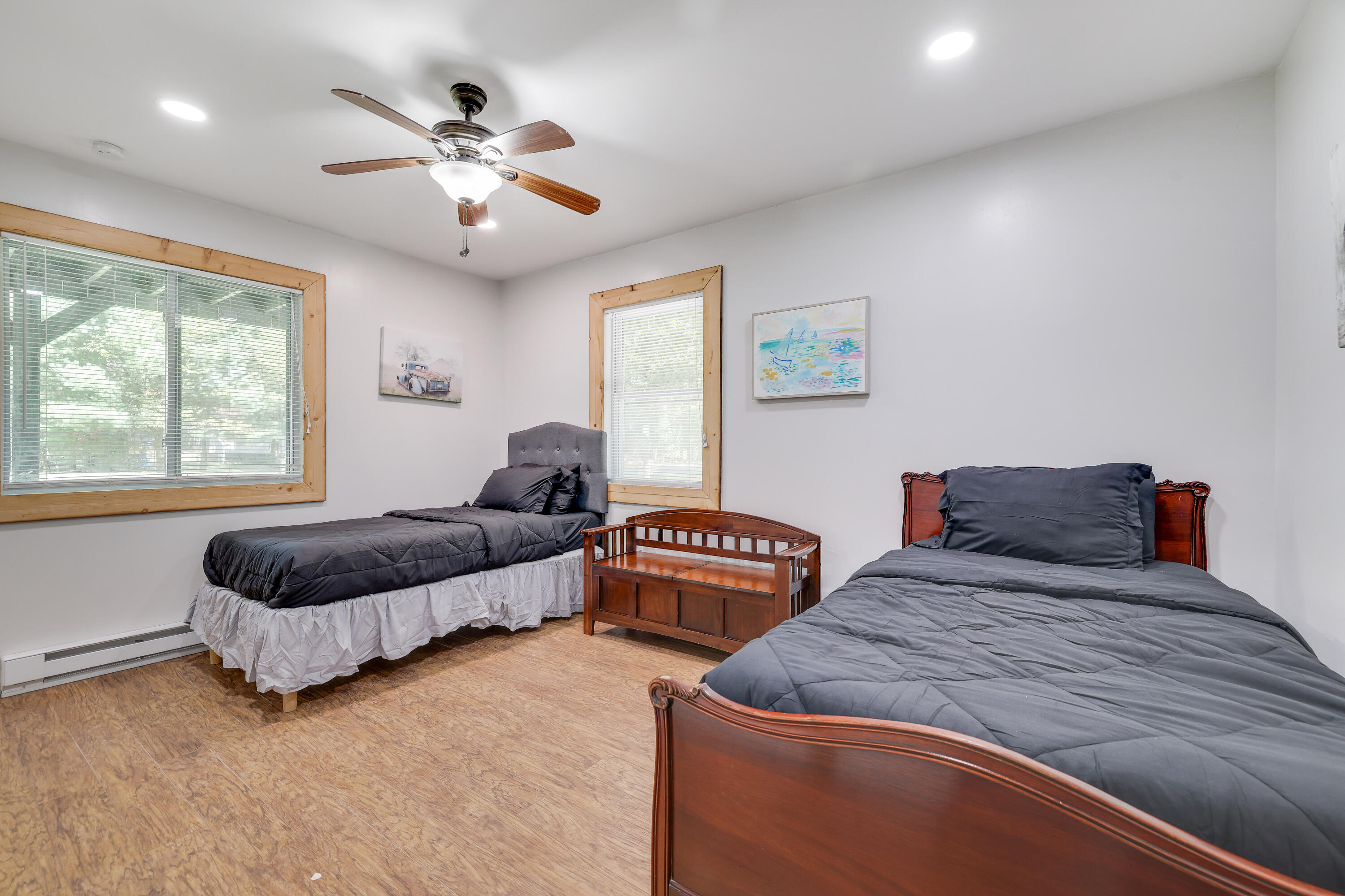 6114 Decker Road Bushkill, PA 18324 - Photo 34 of 65 a bedroom with a bed and a large window