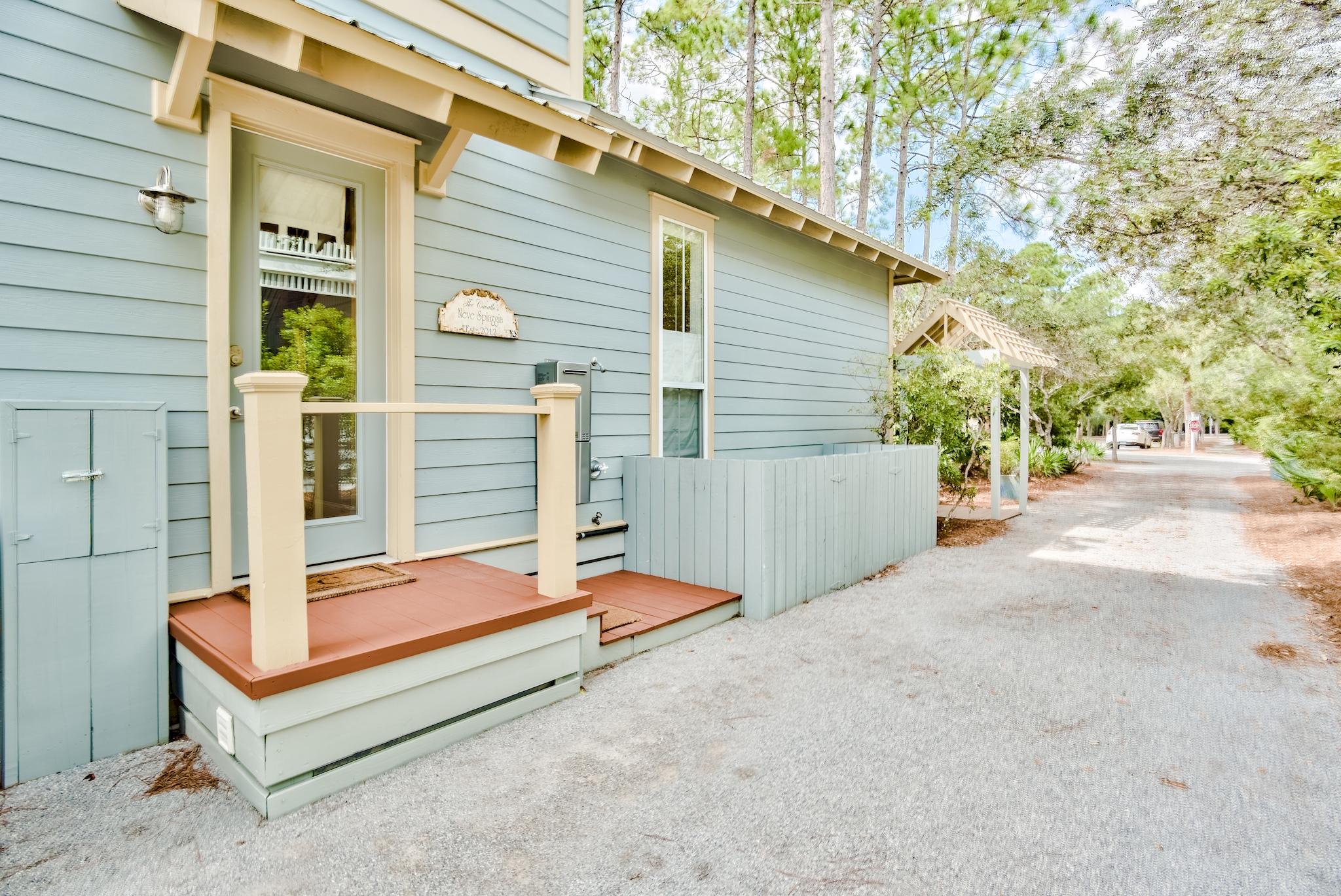 160 North Andalusia Avenue Santa Rosa Beach, FL 32459 - Photo 50 of 61 a view of backyard with wooden fence and a stairs