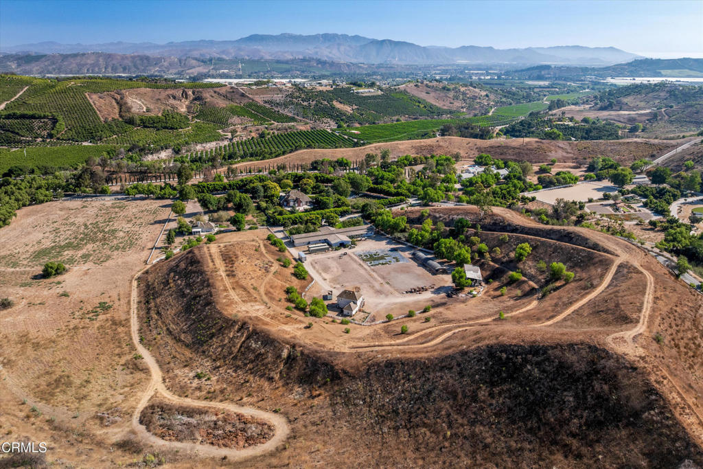 6885 Coyote Canyon Road Somis, CA 93066 - Photo 31 of 35 an aerial view of a house with a yard