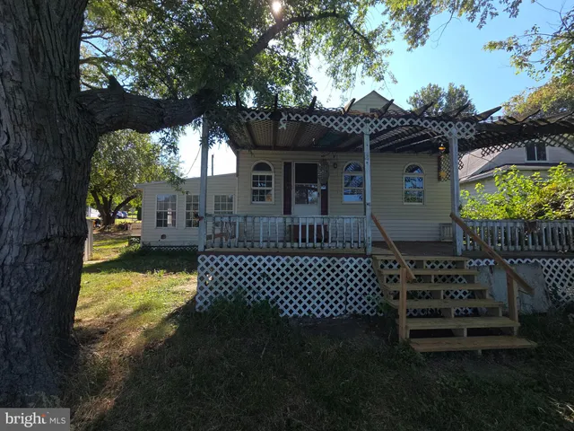 a view of a house with a large window