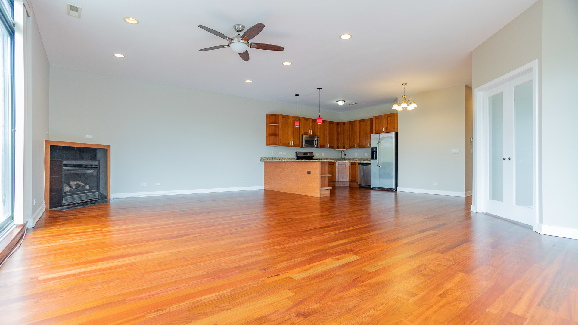 Undisclosed Address Chicago, IL 60645 - Photo 2 of 18 a view of a room with workspace and wooden floor