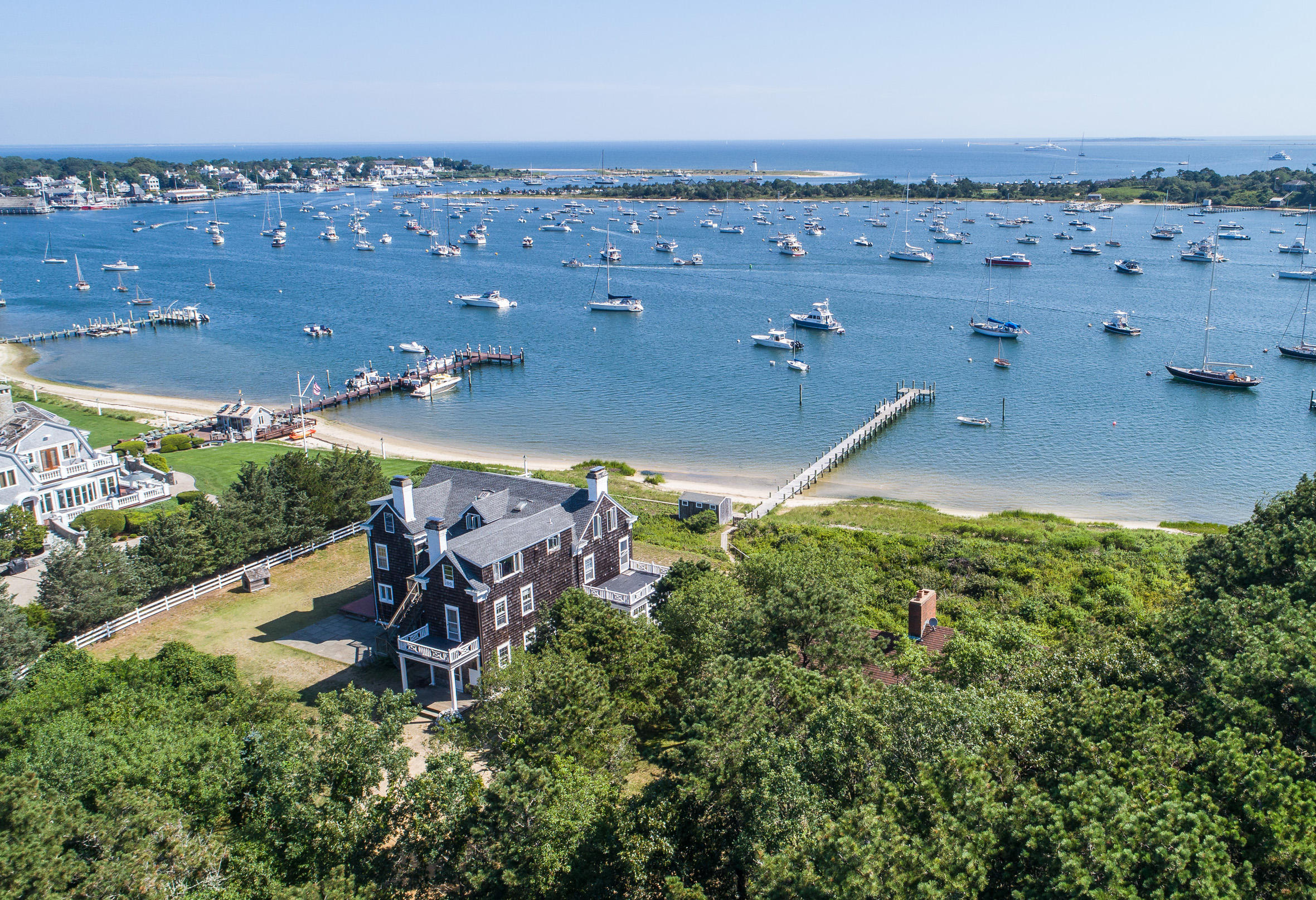 189 Katama Road Edgartown, MA 02539 - Photo 3 of 19 an aerial view of a house with a yard