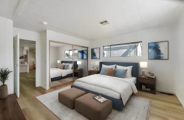 a view of a dining room with furniture and window