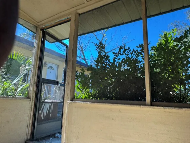 a view of a door of the house