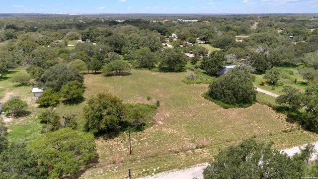 a view of a field with a mountain