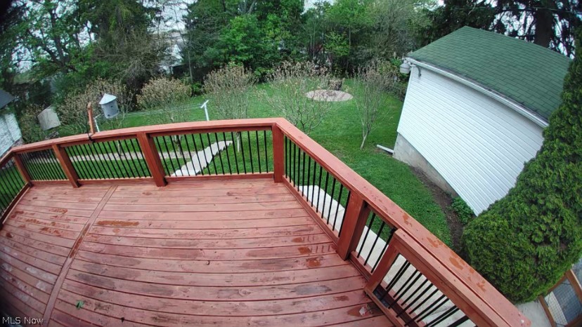236 Bowland Road Mansfield, OH 44907 - Photo 32 of 34 Spacious outdoor deck with wood-finish flooring and black metal balusters