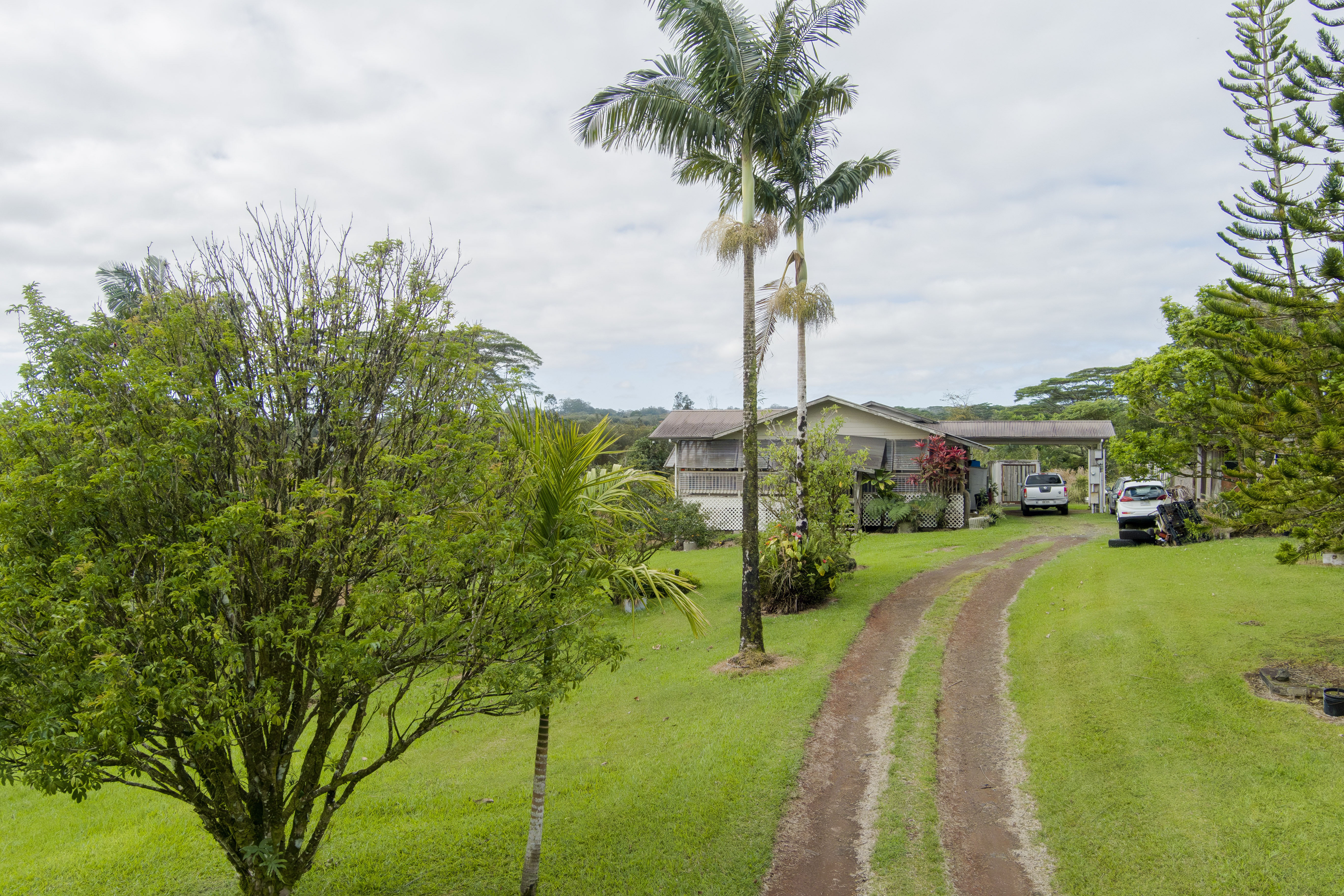18-7747 North Kulani Road Mountain View, HI 96771 - Photo 1 of 28 a view of a garden with a fountain