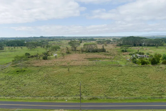 a view of a lake with green space