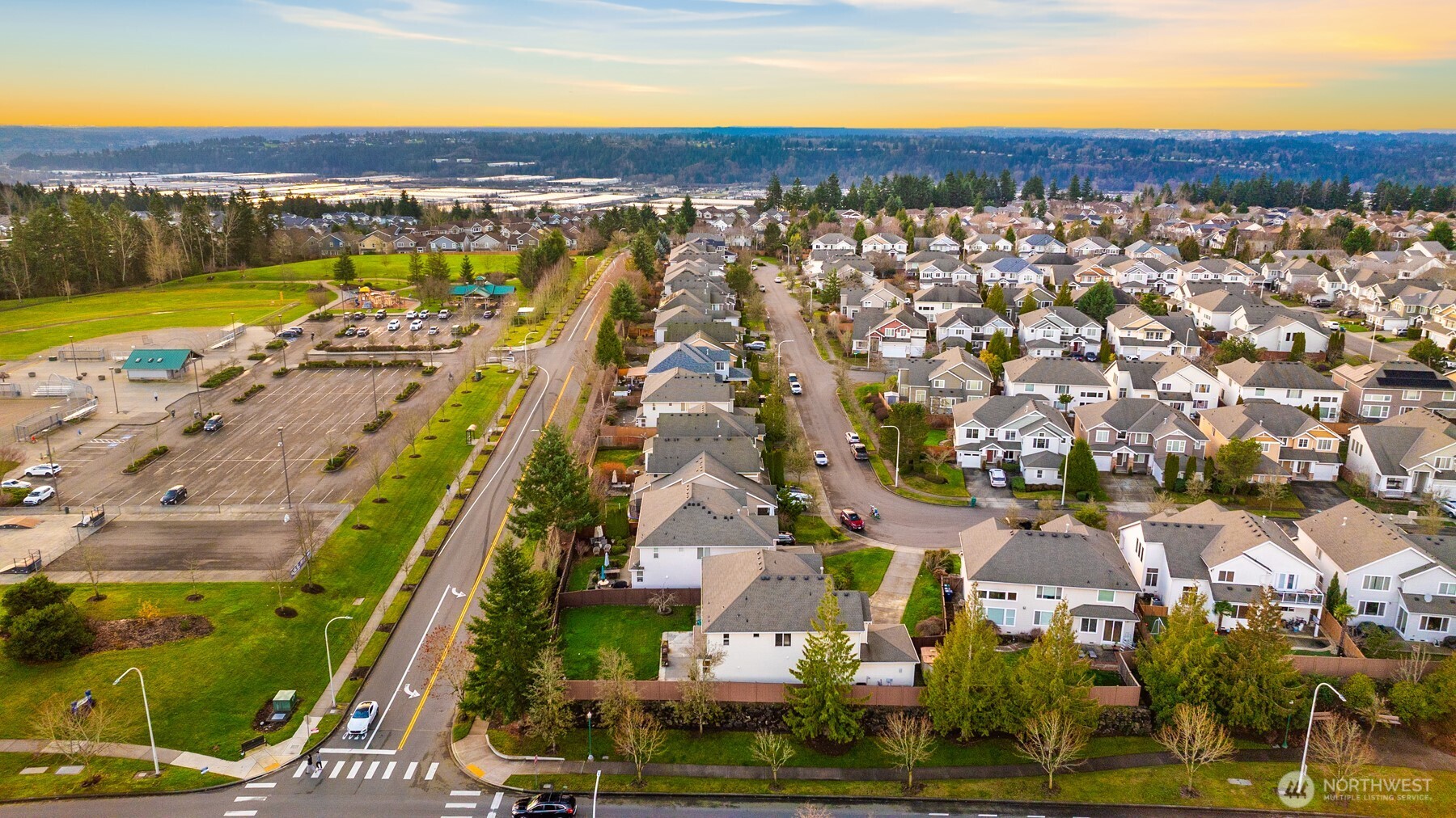 1306 68th Street Southeast Auburn, WA 98092 - Photo 39 of 39 an aerial view of residential houses with outdoor space