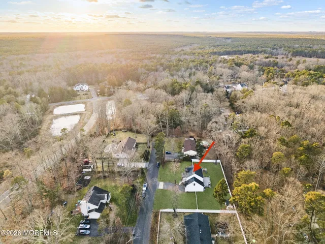 an aerial view of multiple house