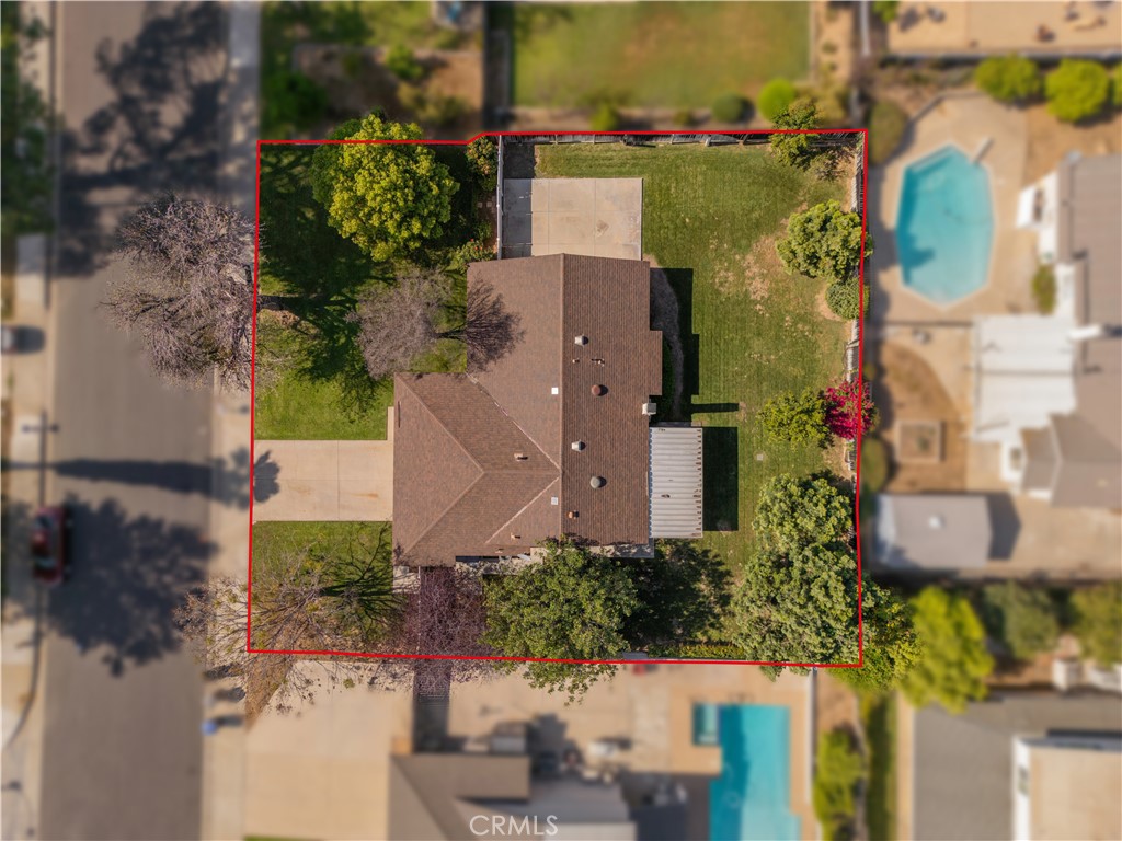 2415 Peppertree Lane Riverside, CA 92506 - Photo 33 of 39 an aerial view of a house with a yard pool outdoor seating