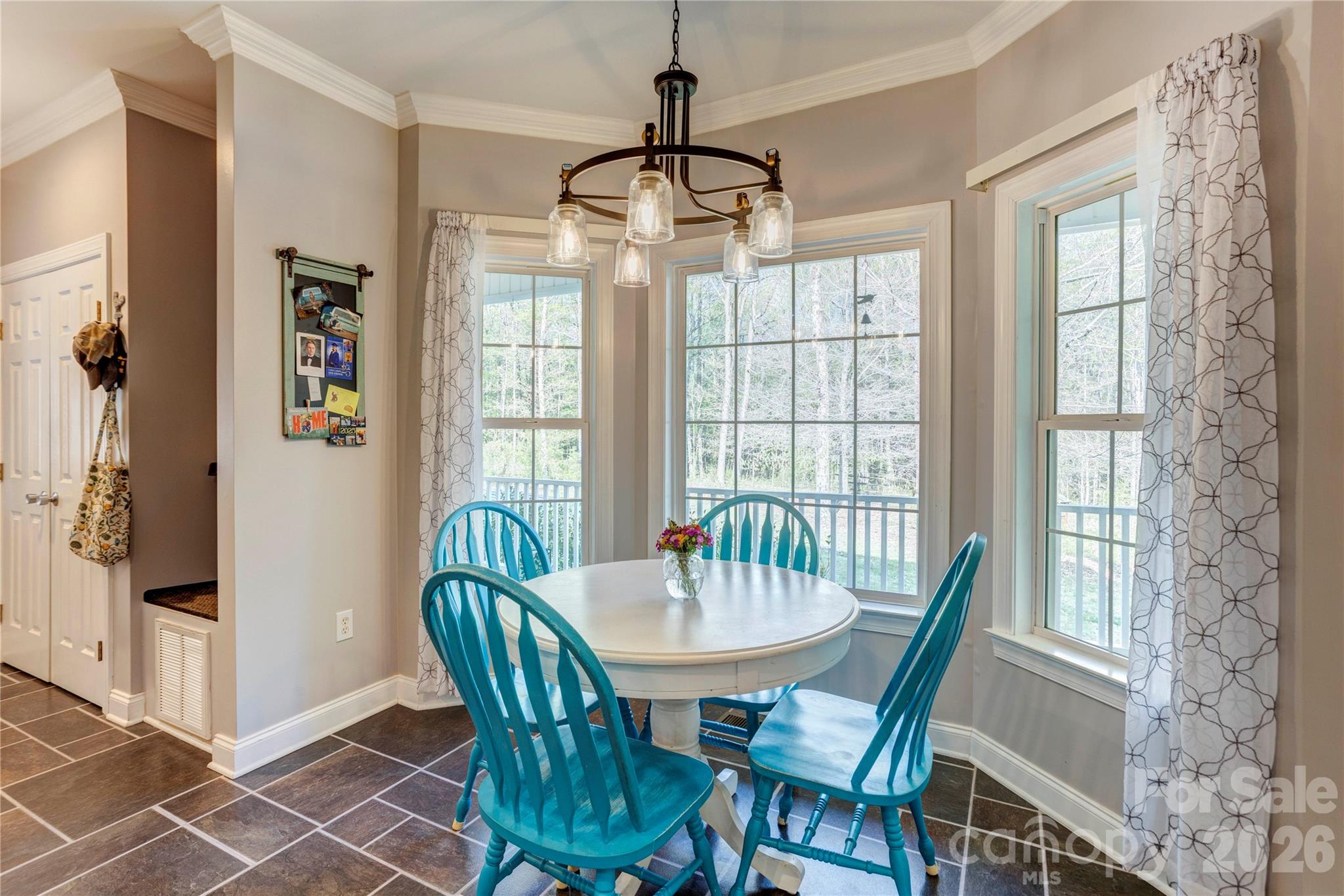 2715 Tabitha Lane Concord, NC 28025 - Photo 16 of 41 a dining room with furniture a chandelier and wooden floor