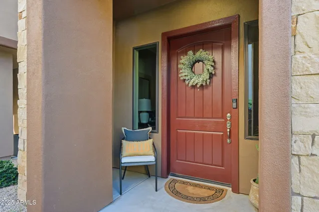 a view interior of a house with wooden floor and a hallway
