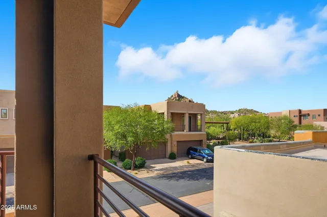 a view of city and mountain
