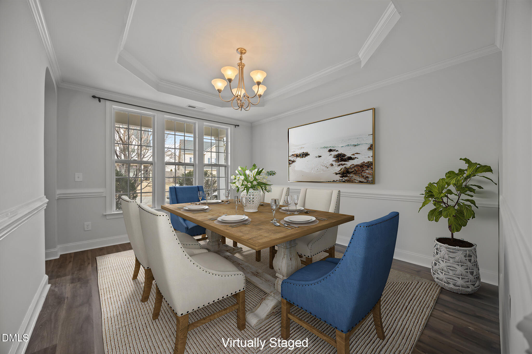 824 Lone Pine Loop Fuquay-Varina, NC 27526 - Photo 6 of 62 a view of a dining room with furniture window and wooden floor
