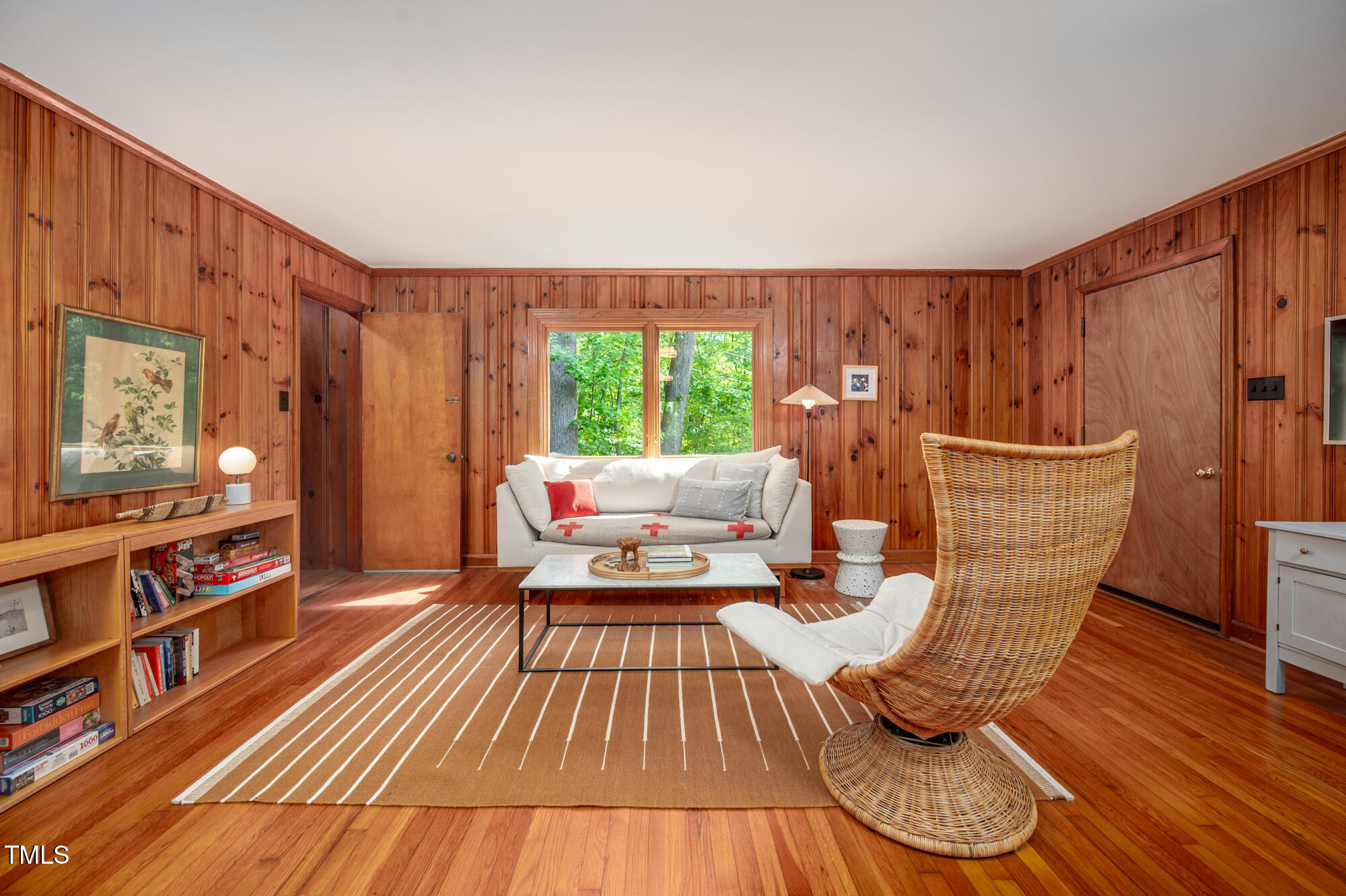 7723 Johnson Mill Road Bahama, NC 27503 - Photo 22 of 58 a living room with furniture and wooden floor